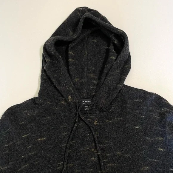 Club Monaco Cashmere Sweater Pullover Hoodie Charcoal Medium - Picture 8 of 13